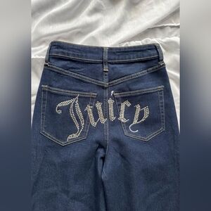 Juicy Couture Navy Women's Jeans with Rhinestone Detail